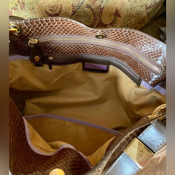 Vintage Jimmy Choo Brown Suede Handbag - Picture 7 of 15